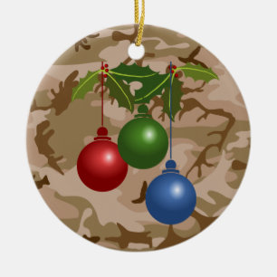 En Céramique Ornement Rond de Camouflage Sable du Désert