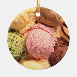EN CÉRAMIQUE ORNEMENT ROND DE CRÈME GLACÉE