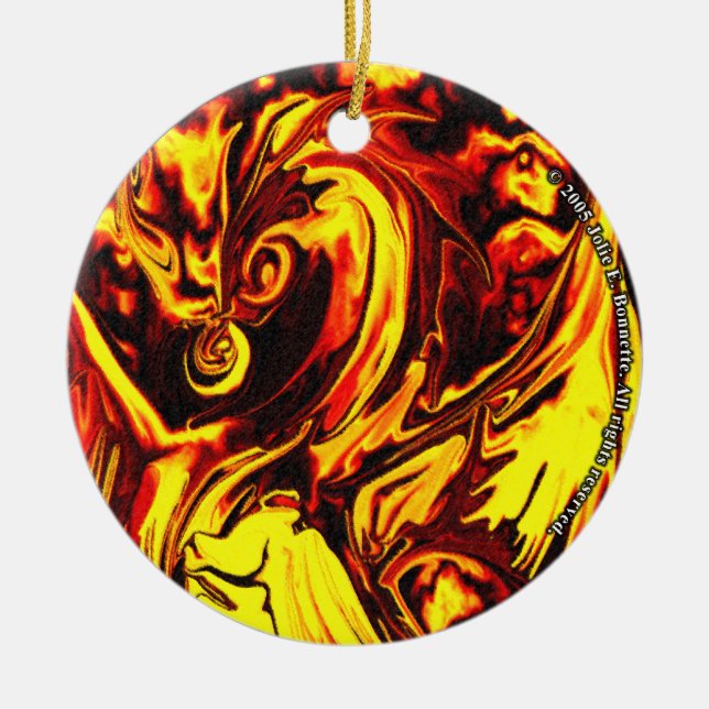 En Céramique Ornement rond de l'esprit de feu (Devant)