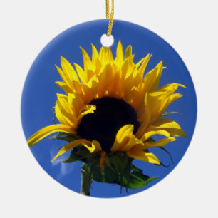 En Céramique Ornement rond de lever de soleil de tournesol