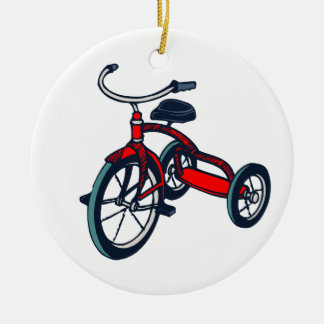 EN CÉRAMIQUE ORNEMENT ROND DE TRICYCLE