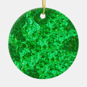 En Céramique Ornement Rond Vert Magnifique