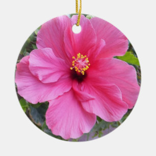 En Céramique Ornement rose de ketmie, personnaliser
