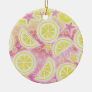 En Céramique Ornement rose de limonade
