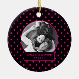 En Céramique Ornement rose et pois noir épousant Keepsa