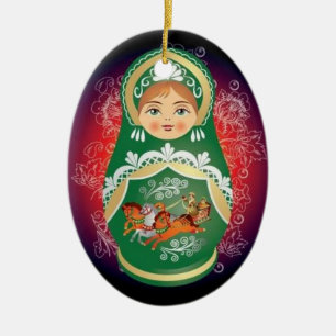 En Céramique Ornement russe de Noël de poupée - "Olga "