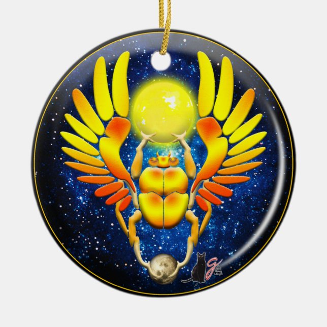 En Céramique Ornement Scarab (Devant)