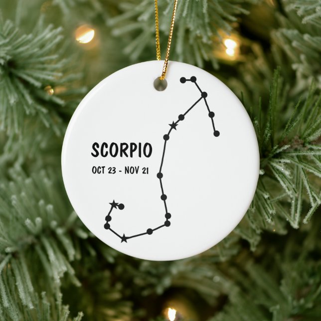 En Céramique Ornement Scorpio (Arbre)