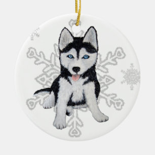 En Céramique Ornement sibérien Husky