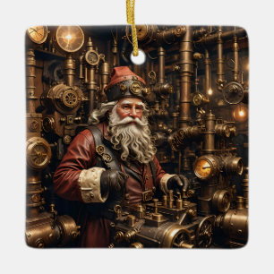 En Céramique Ornement Steampunk Père Noël