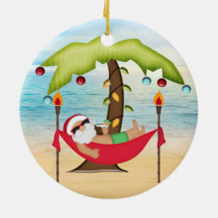 En Céramique Ornement tropical de Noël de Père Noël