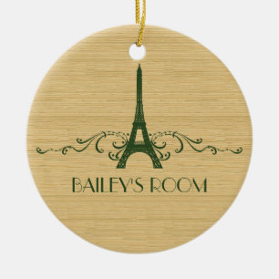 En Céramique Ornement vert français