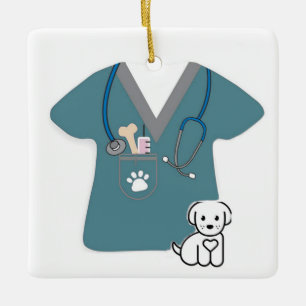 En Céramique Ornement Vet Scrub