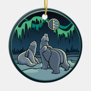 En Céramique Ours Polaires Ornement Personnalisé Ours Cadeaux A