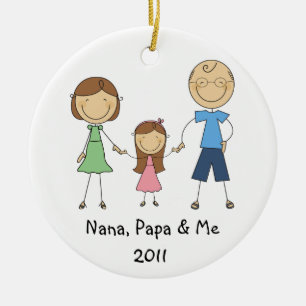En Céramique Papa et moi de Nana ornement