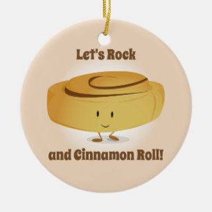 En Céramique Personnage de cinnamon Roll  Ornement