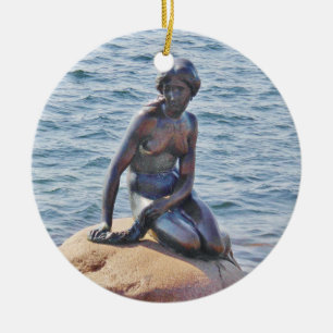 En Céramique Petit ornement de cercle de Copenhague de sirène