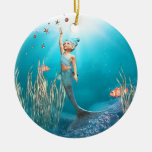 En Céramique petit ornement de sirènes