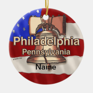En Céramique Philadelphie Liberty Bell ornement personnalisé