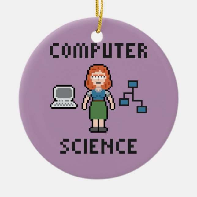 En Céramique Pixel Computer Science - Femme - Ornement du cercl (Devant)