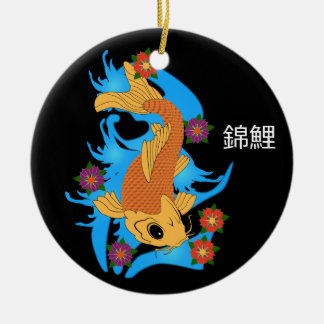 En Céramique Poissons de Koi de dragon d'eau, ornement