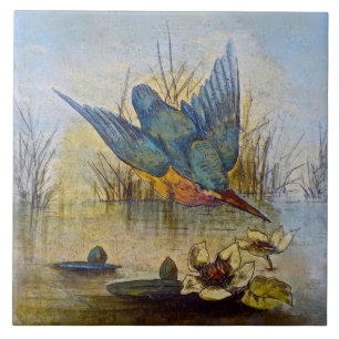 En Céramique Repro Victorian peint à la main dessin de carreau