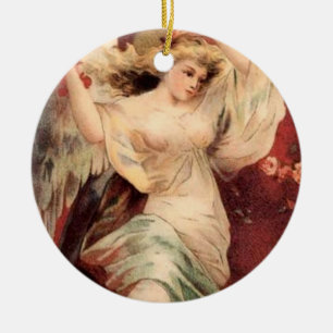 En Céramique Rose Angel - Ornement