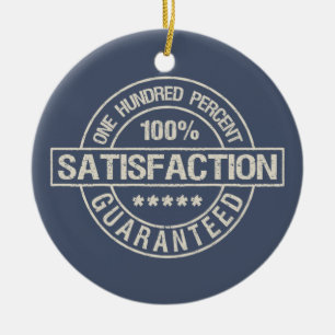 En Céramique SATISFACTION GARANTIE ornement personnalisé