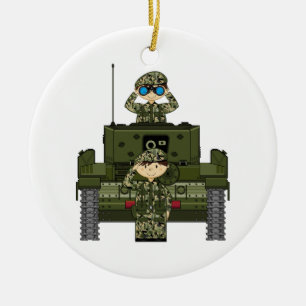 En Céramique Soldats d'armée britannique et ornement de