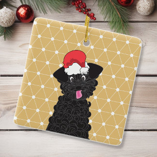 En Céramique Teacup Poodle Noël Pet Ornement