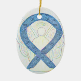 En Céramique Thyroid Sensibilisation Ruban Angel Ornement