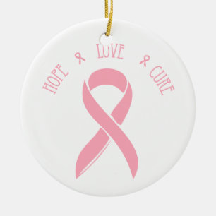 En Céramique TRAITEMENT d'AMOUR d'ESPOIR - ornement de cancer