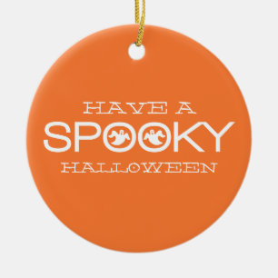 En Céramique Typographie éffrayante Ornement Halloween