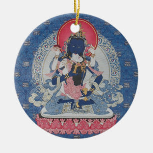 En Céramique Vajrasattva et ornement d'époux