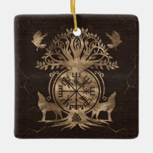 En Céramique Vegvisir - Viking Compas Ornement