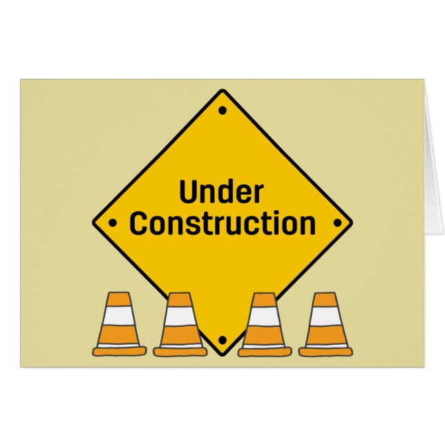 En cours de construction avec texte personnalisé (Devant horizontal)