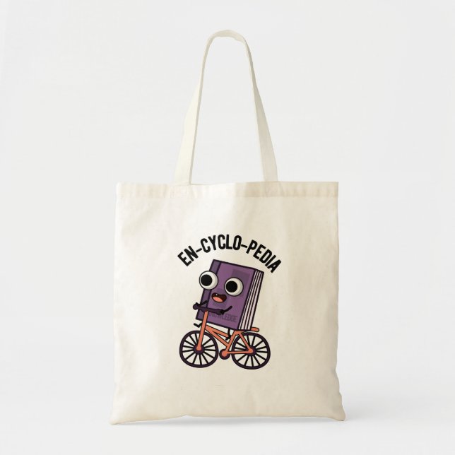 En-Cyclo-Pedia Funny Encyclopedia Pun Tragetasche (Vorne)
