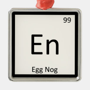 En - Ei Nog Chemistry Periodisches Tabellensymbol Silbernes Ornament