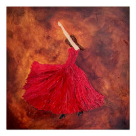 En Fuego, Flamenco Dancer Poster