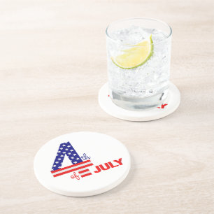 En Grès 4 juillet Dessous de verre de boisson Stone