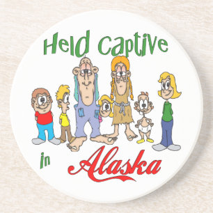 En Grès Alaska Funny Trailer Park Dessous de verre Sandsto