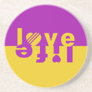 En Grès AMOUR dessous de verre DE VIE