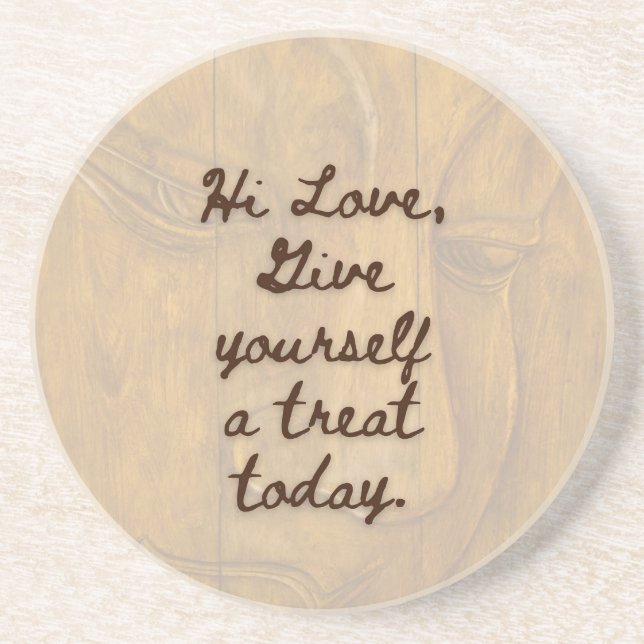 En Grès BouddhaToday V1 - #3 Dessous de verre "Park it Her (Devant)