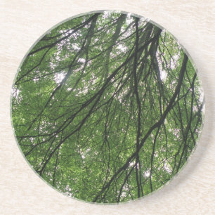 En Grès Branches et Dessous de verre Feuille