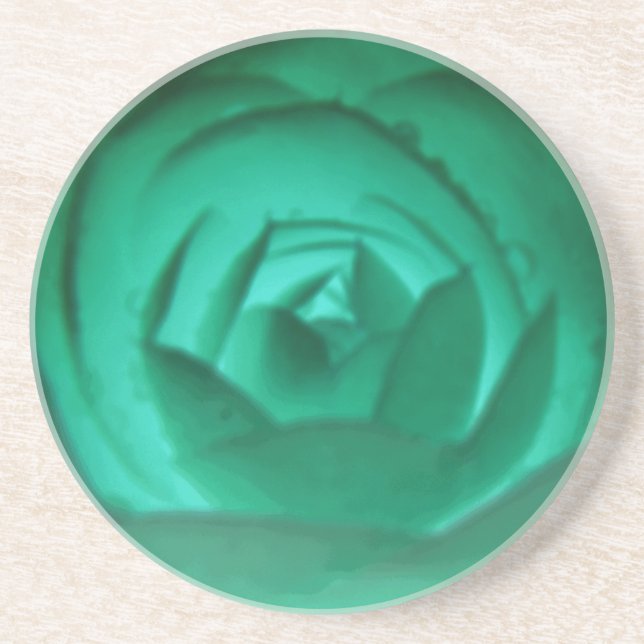 En Grès Camellia Dessous de verre à fleurs hypnotiques (Devant)