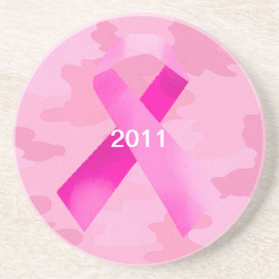 En Grès Camouflage rose clair Dessous de verre de date de 