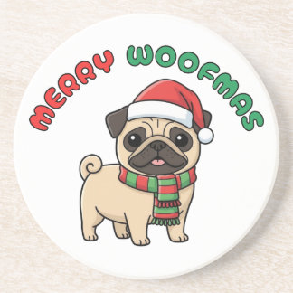 En Grès Carlin de Noël Dessous de verre : Joyeux Woofmas
