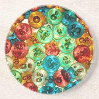 En Grès Cercle des dessous de verre de couleur