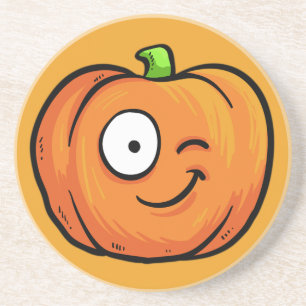 En Grès Citrouille Halloween dessous de verre 2 a