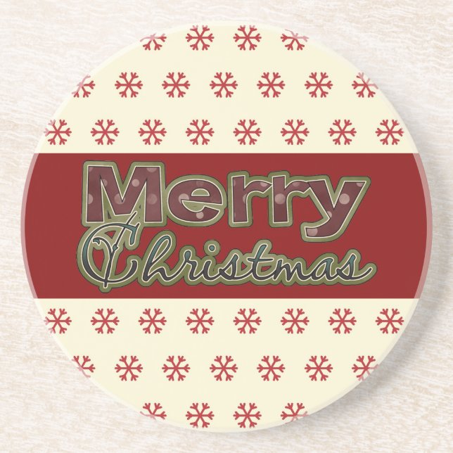 En Grès Collection de dessous de verre de Noël (Devant)